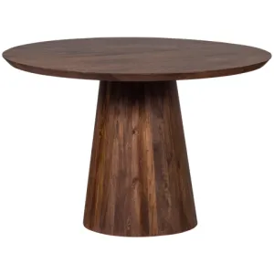 Limit eetkamertafel rond mango hout walnoot Ø130 cm WOOOD